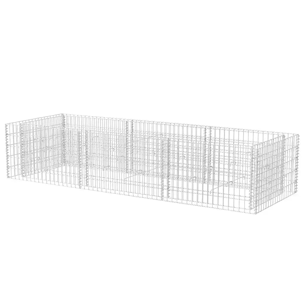 Gabbione Letto Rialzato da Giardino in Acciaio 270x90x50 cm 142556