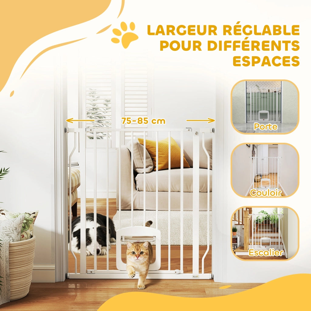 Barriera per cani estensibile ¨C Minimal ¨C Bianco 76 cm