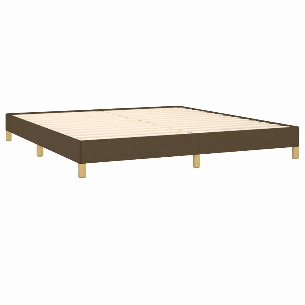 Giroletto senza Materasso Marrone Scuro 180x200 cm Tessuto 346837