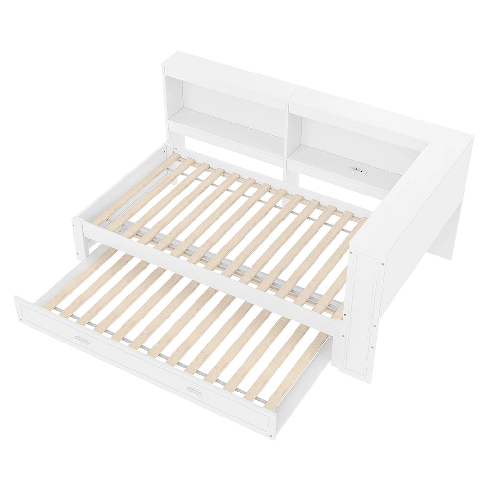 Divano letto 90x200cm?- Xylo - gigogne LED USB bianco