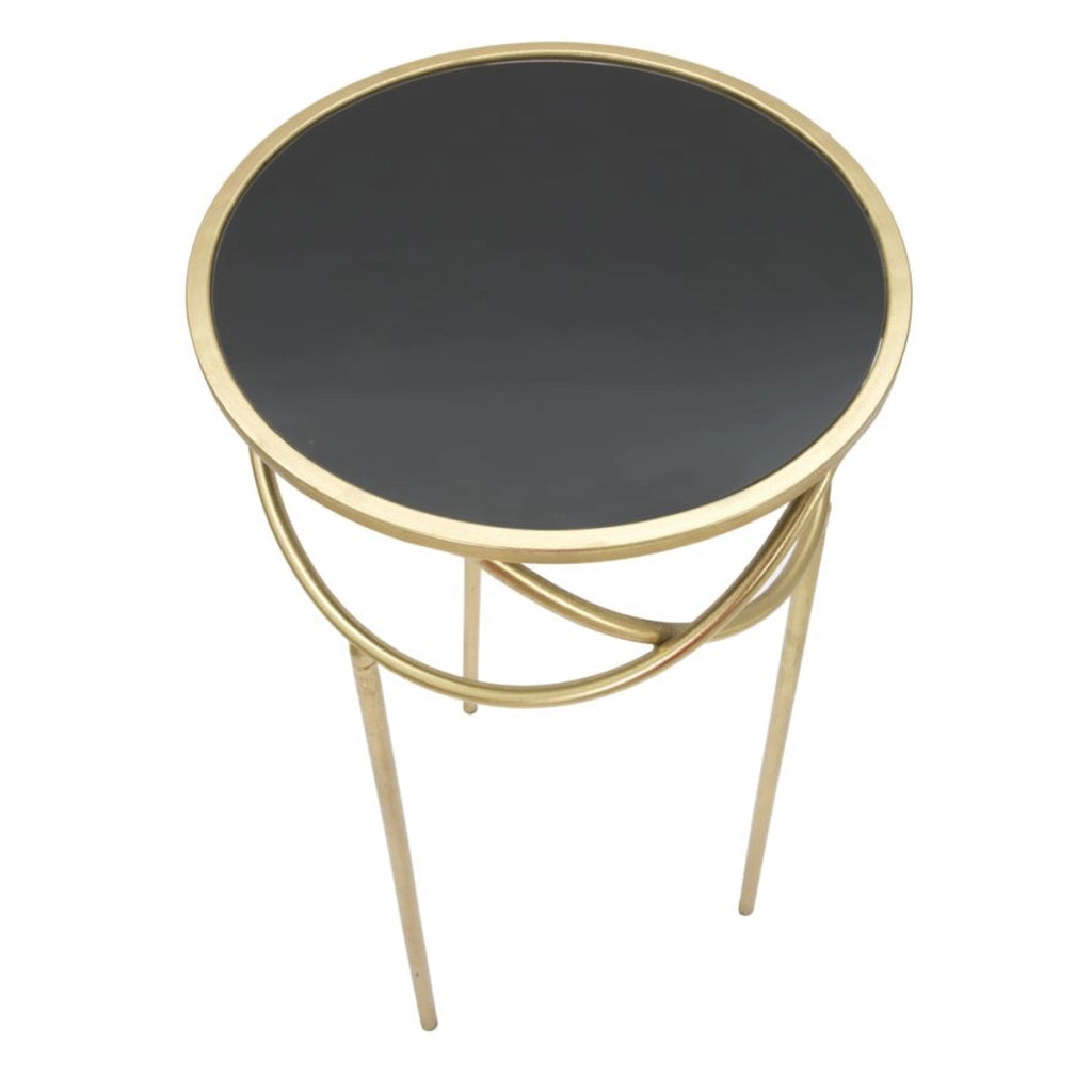 Tavolino VKH593, Oro, Metallo, 40x40x80 cm