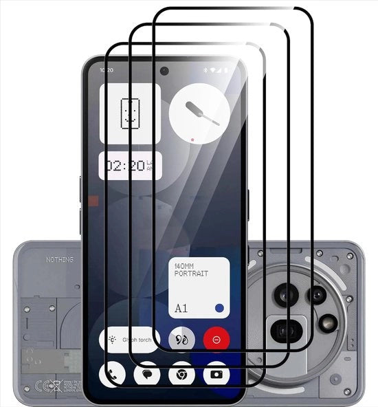4-pack Protezioni scherm per Nothing Phone (3a) - Vetro resistentissimo