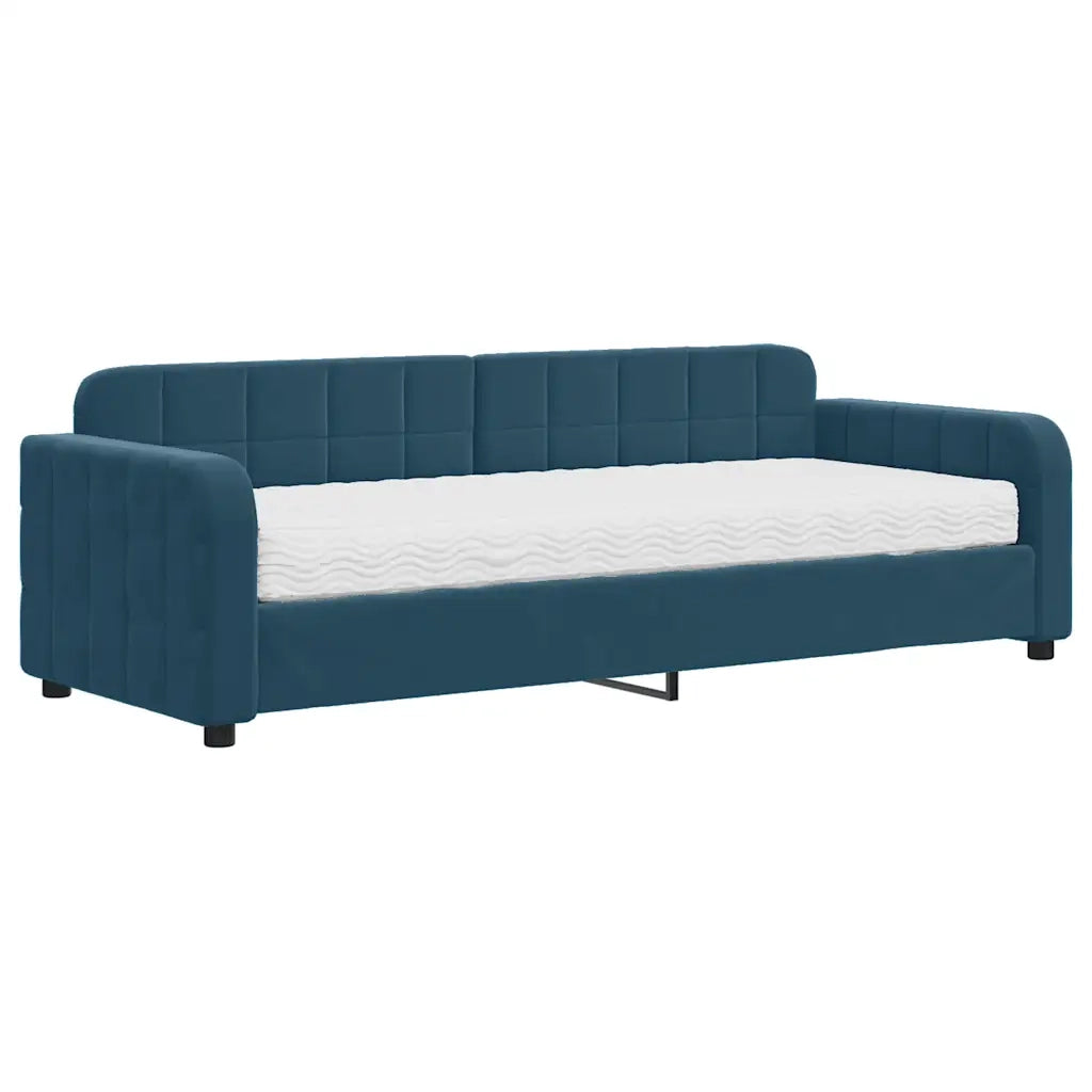 Divano Letto con Materasso-Sofa Letto-Daybed Blu 80x200 cm in Velluto 629770