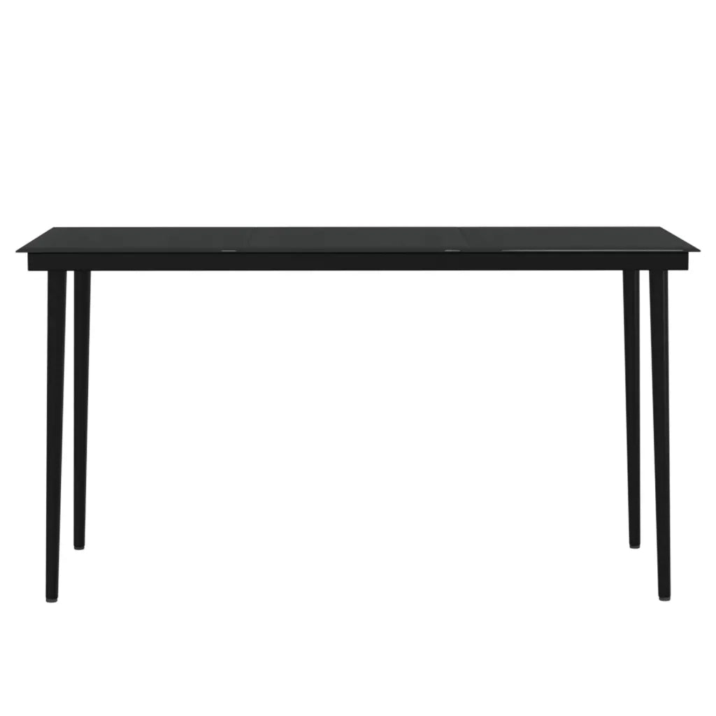 Set da Pranzo da Giardino 5 pz con Cuscini Nero 3099519
