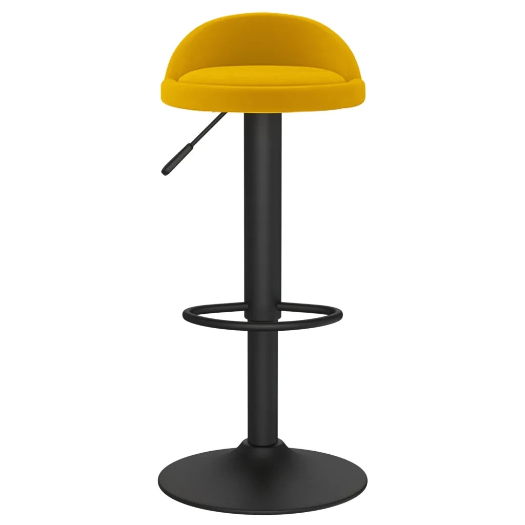 Sgabelli da Bar 2 pz Gialli in Velluto 333608