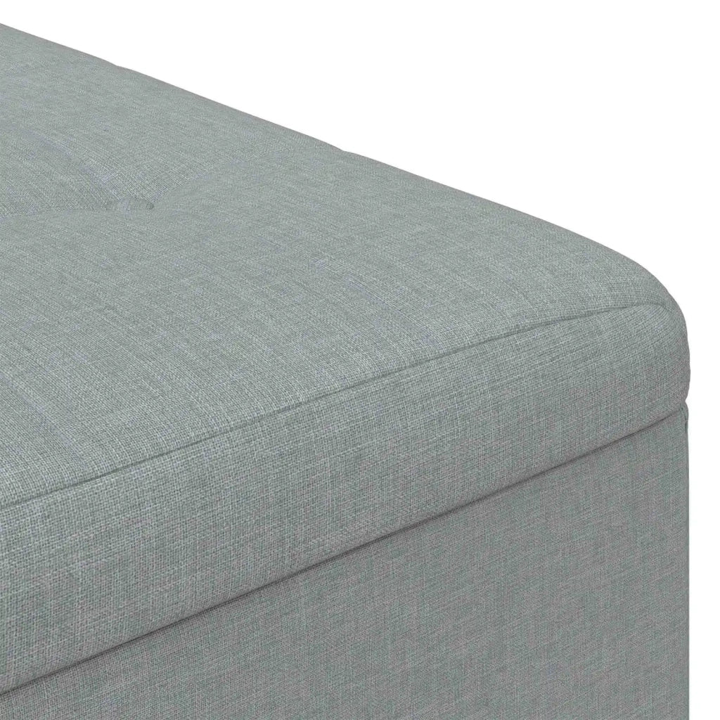 Pouf contenitore Grigio chiaro 80 x 80 x 45 cm Tessuto 876833