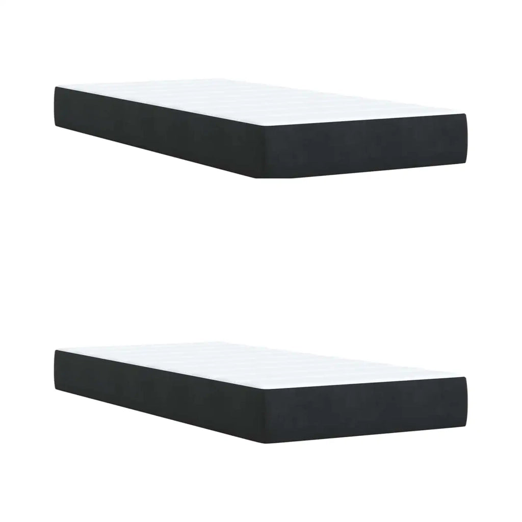 Letto con Box Spring, Materasso e LED Nero 200 x 200 cm Velluto 3452254