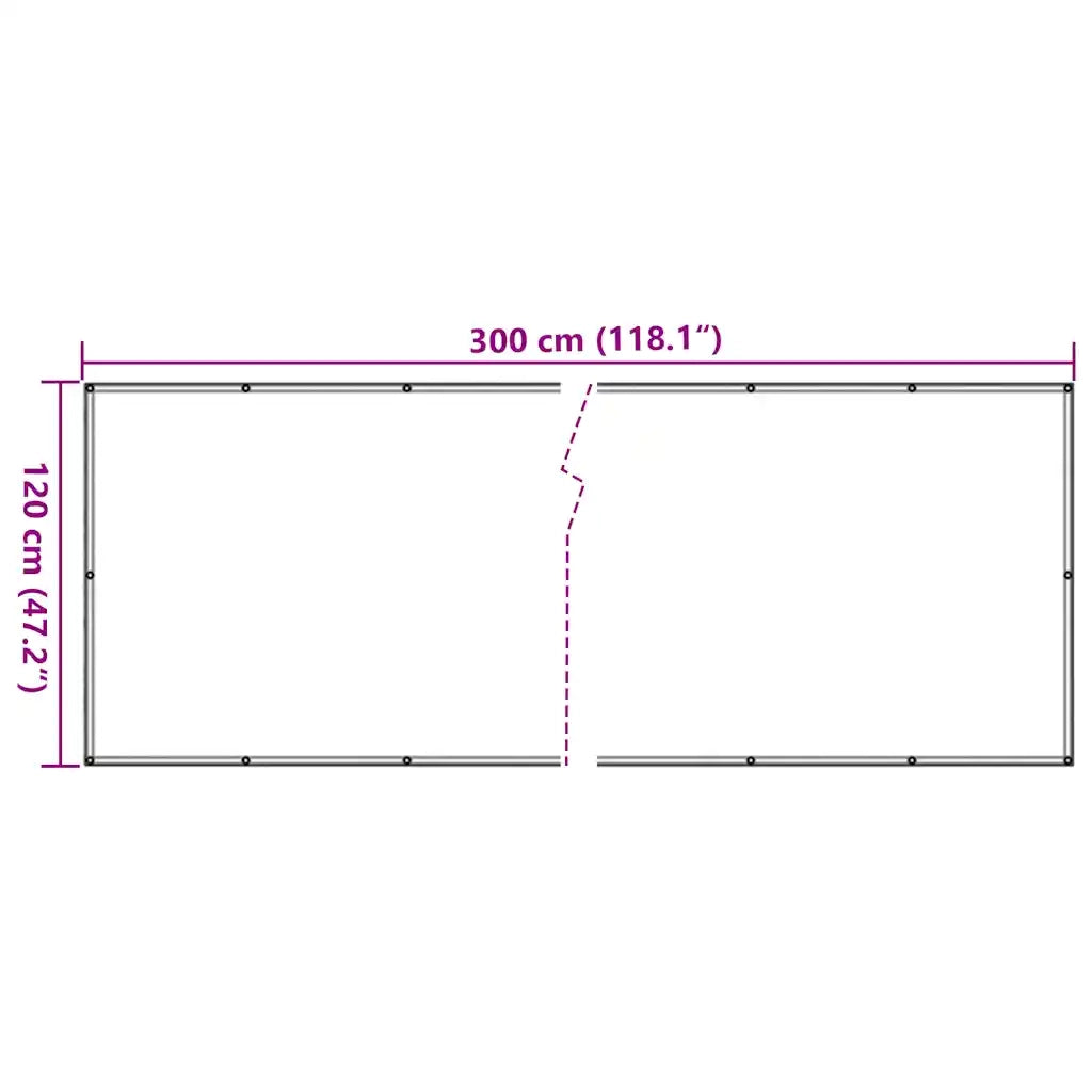 Schermo da balcone | Paravento da Balcone Antracite 300x120 cm in PVC