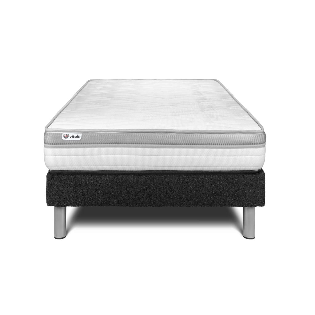 Letto con materasso VITAL RELAX 120 x 190 cm Rete Kit Nero