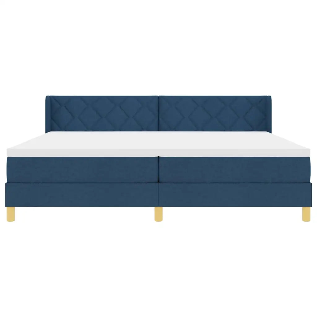 Letto a molle con materasso Blu 200 x 200 cm Tessuto 3341383