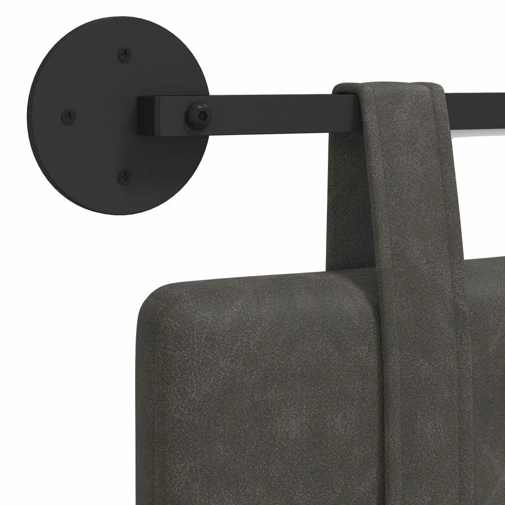 Testiera sospesa Con luce LED Nero PU Antico 3424241