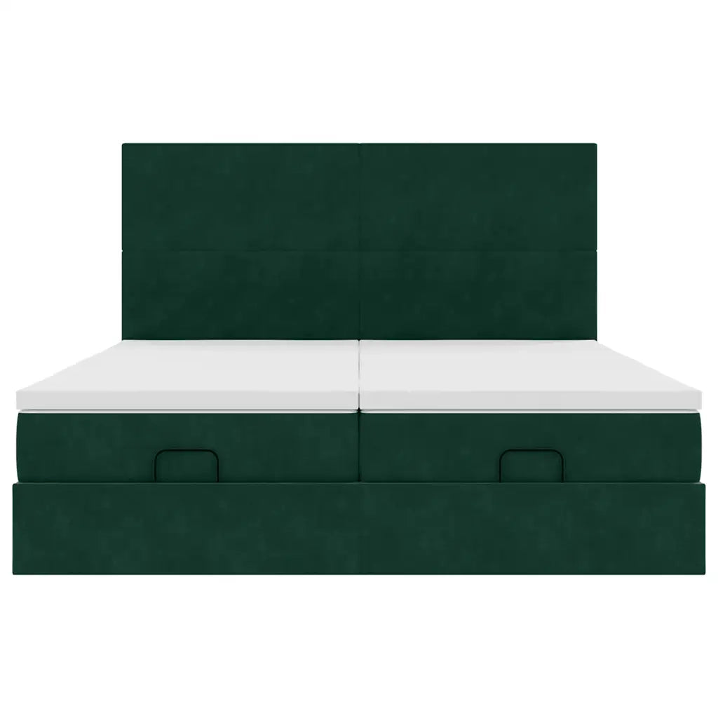 Struttura Letto Pouf con Materassi 160x200 cm Velluto 3313751