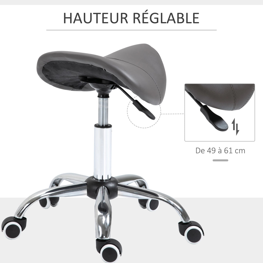 Sgabello da Massaggio Regolabile ¨C Minimal ¨C Grigio 49-61 cm