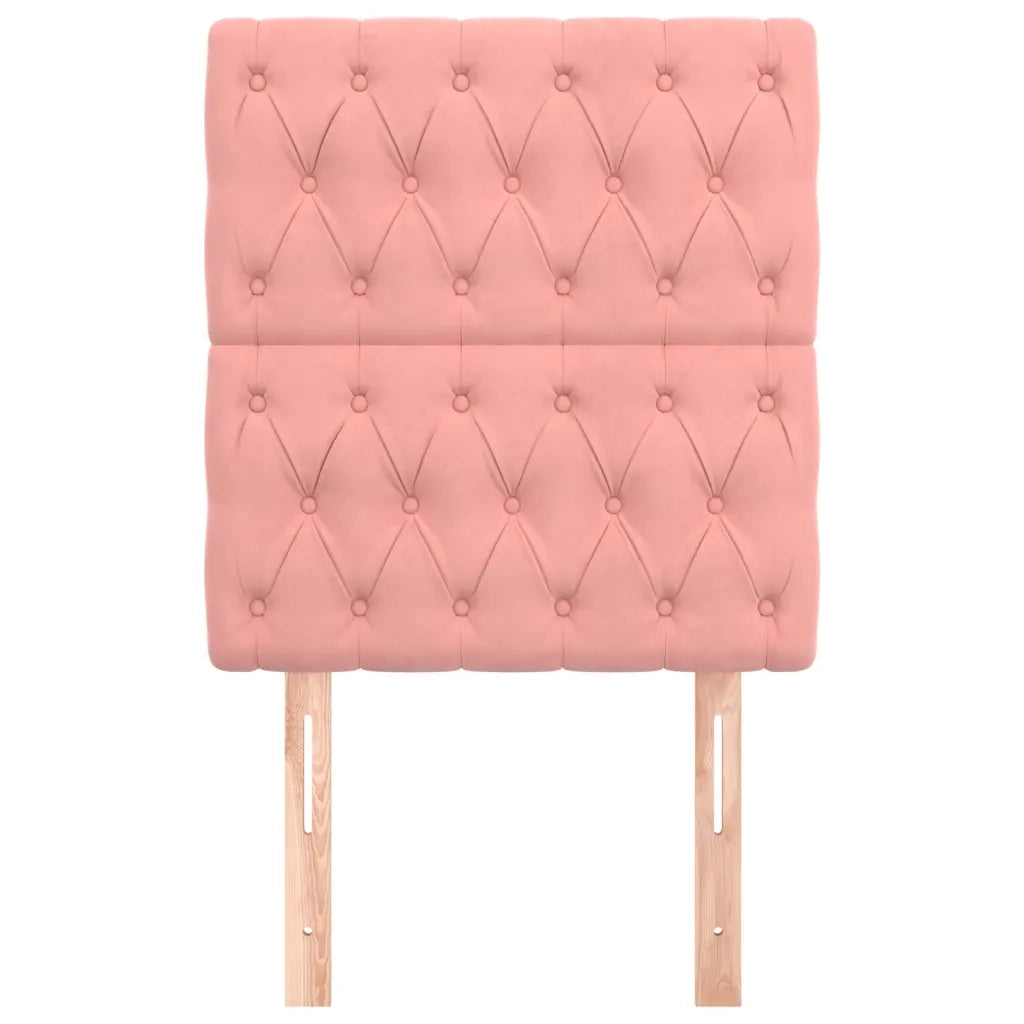 Testiera | Testata Rosa 80x7x118/128 cm Velluto