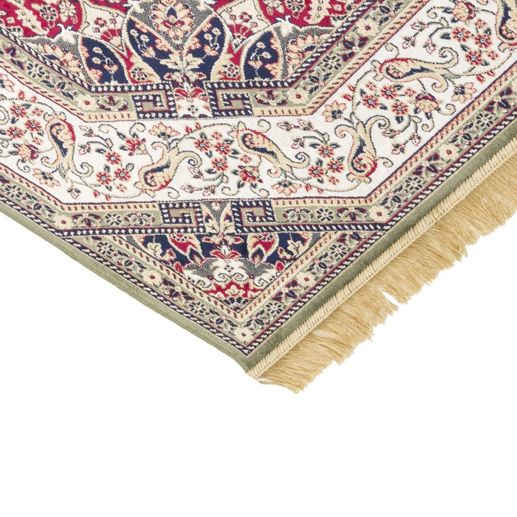 Tappeto RUBINE 317 Keshan VERDE cm.250x350 disegno classico persiano stile orientale tradizionale. Tappeto salotto, soggiorno, camera da letto, ingresso, corridoio.