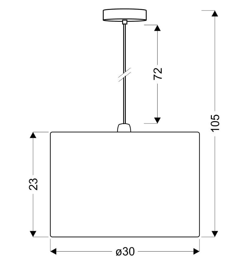 Lampada a sospensione cristallo Candellux Seneca Ø30 cromo