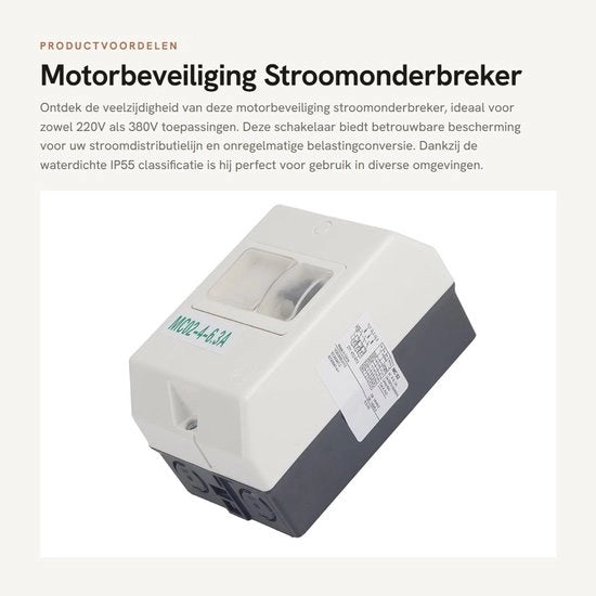 Blocco di protezione per motori - Interruttore di corrente - Impermeabile IP55 - Installazione facile - 220V 380V - Distribuzione di corrente - Adatto per la protezione dei motori
