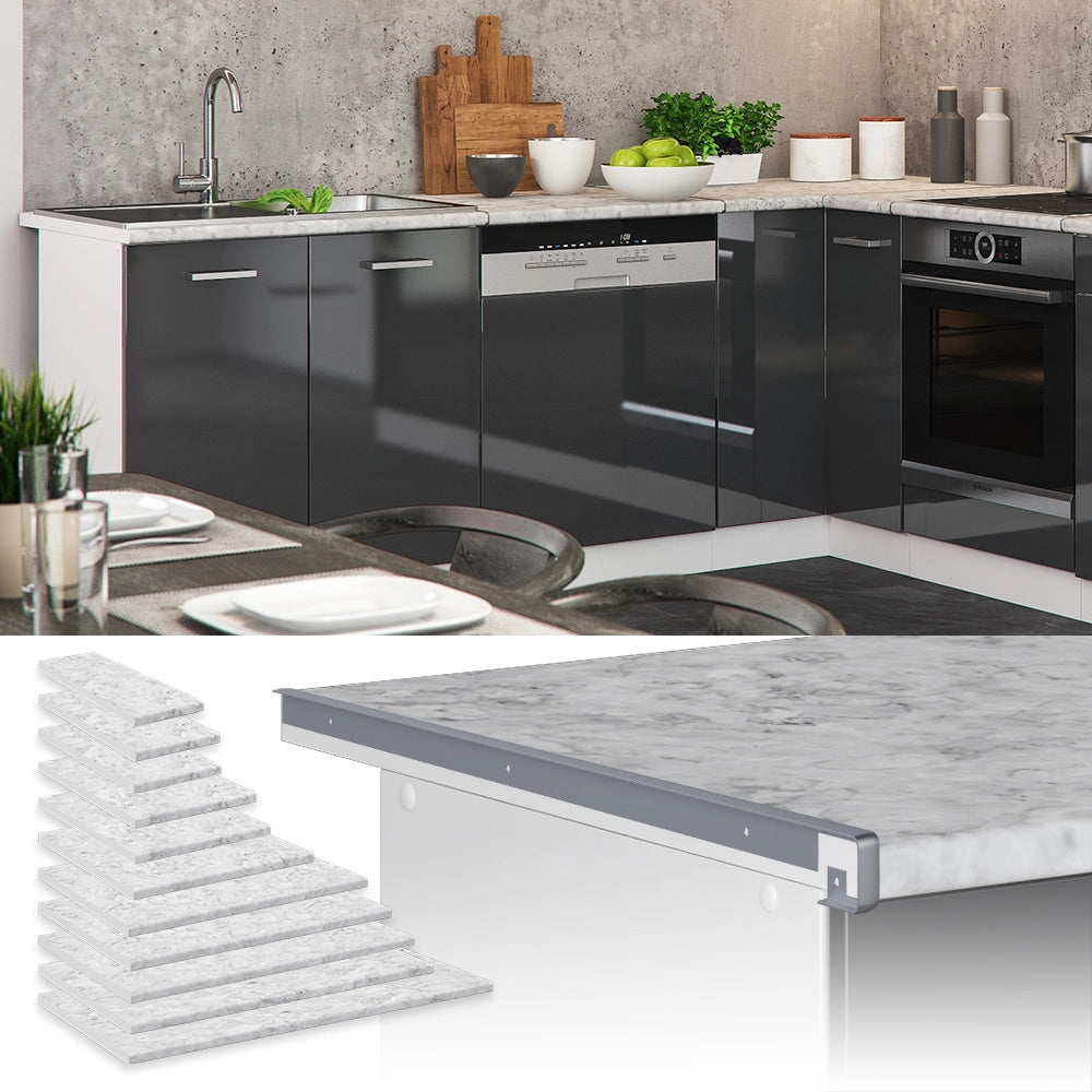 Vicco Top cucina Bianco/marmo 100 cm