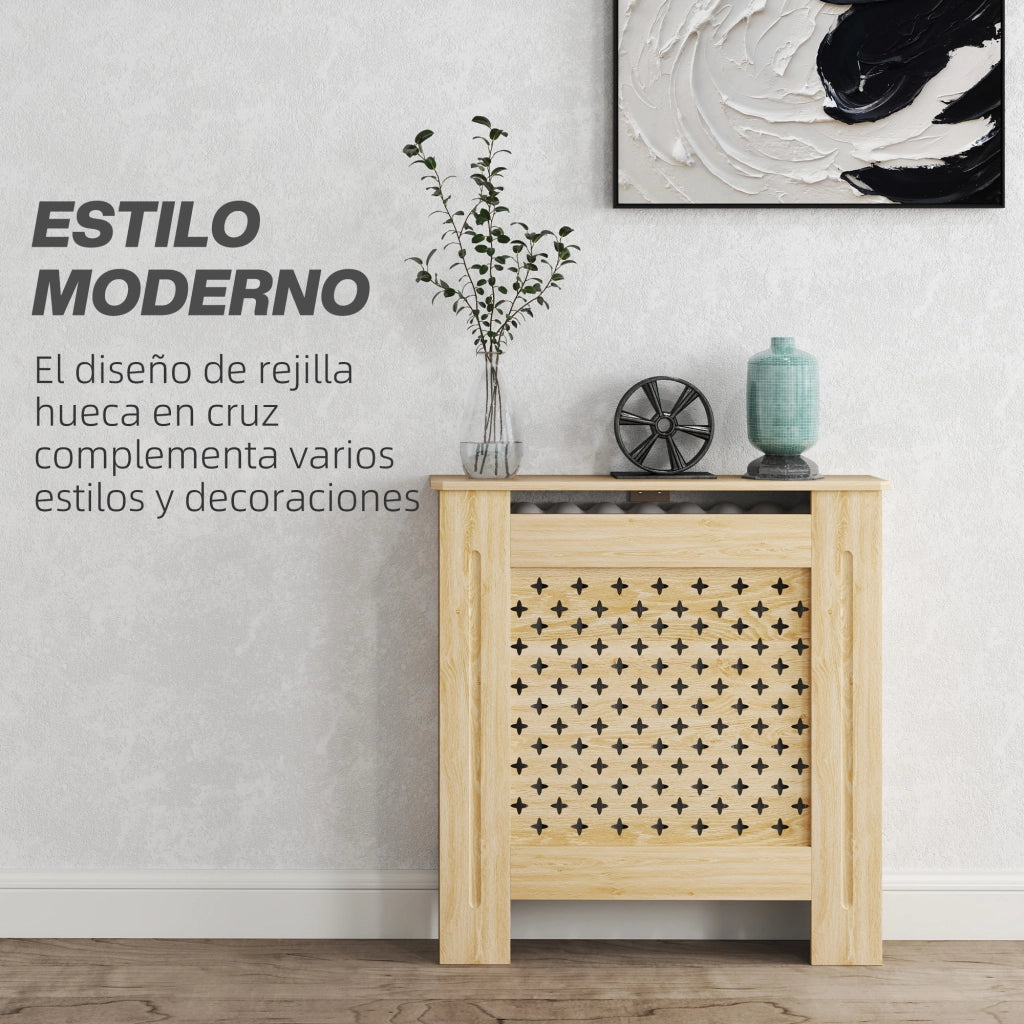 Copriradiatore in legno per salone e camera ¨C Minimal ¨C rovere 78x19x82 cm