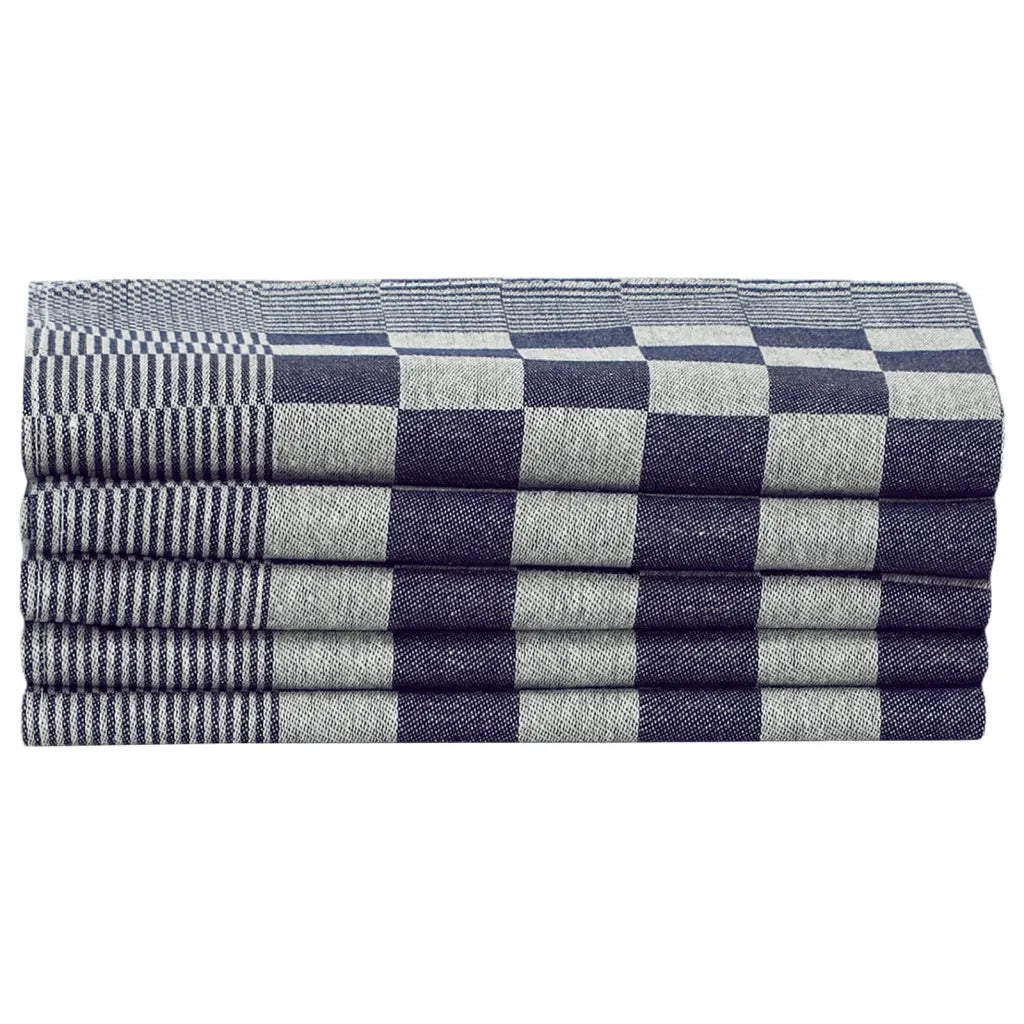 Set Strofinacci 20 pz | Teli per bagno in Cotone Blu e Bianco