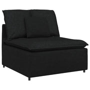 Modulo Centrale Divano Modulare con Cuscini Nero 100 cm CFW8446127