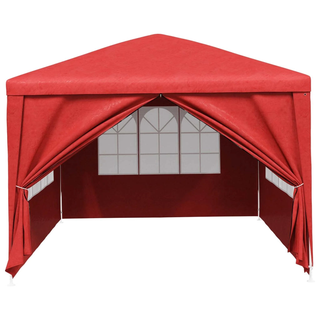 Tenda Party 400 x 300 x 255 cm Rosso PE e Acciaio 42032347
