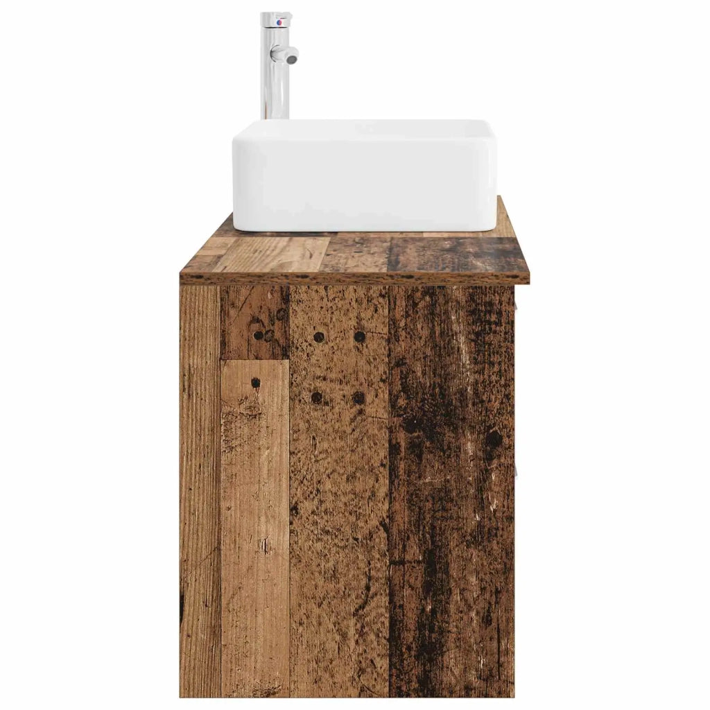 Set di mobili per il bagno 2 pz Legno antico 3403902