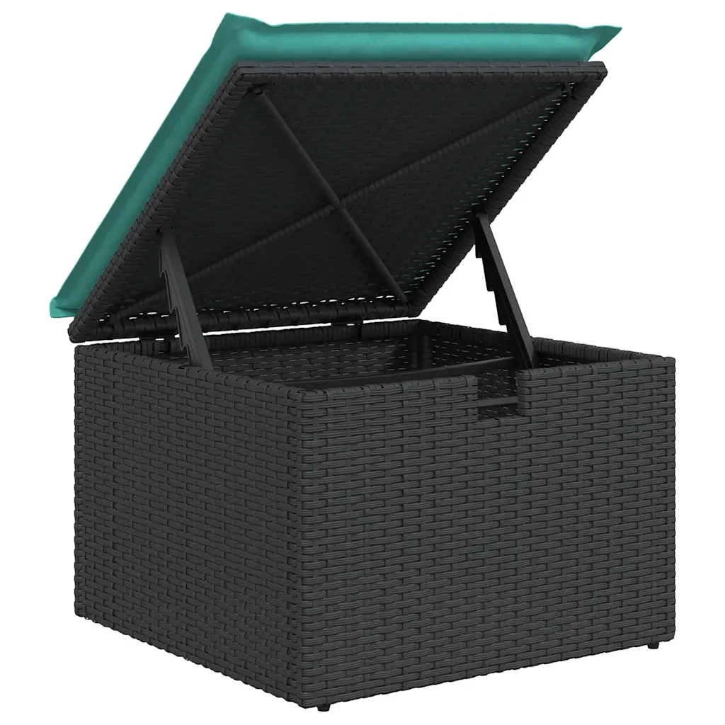Set Divano da Giardino 6 pz Nero polyrattan 3359425