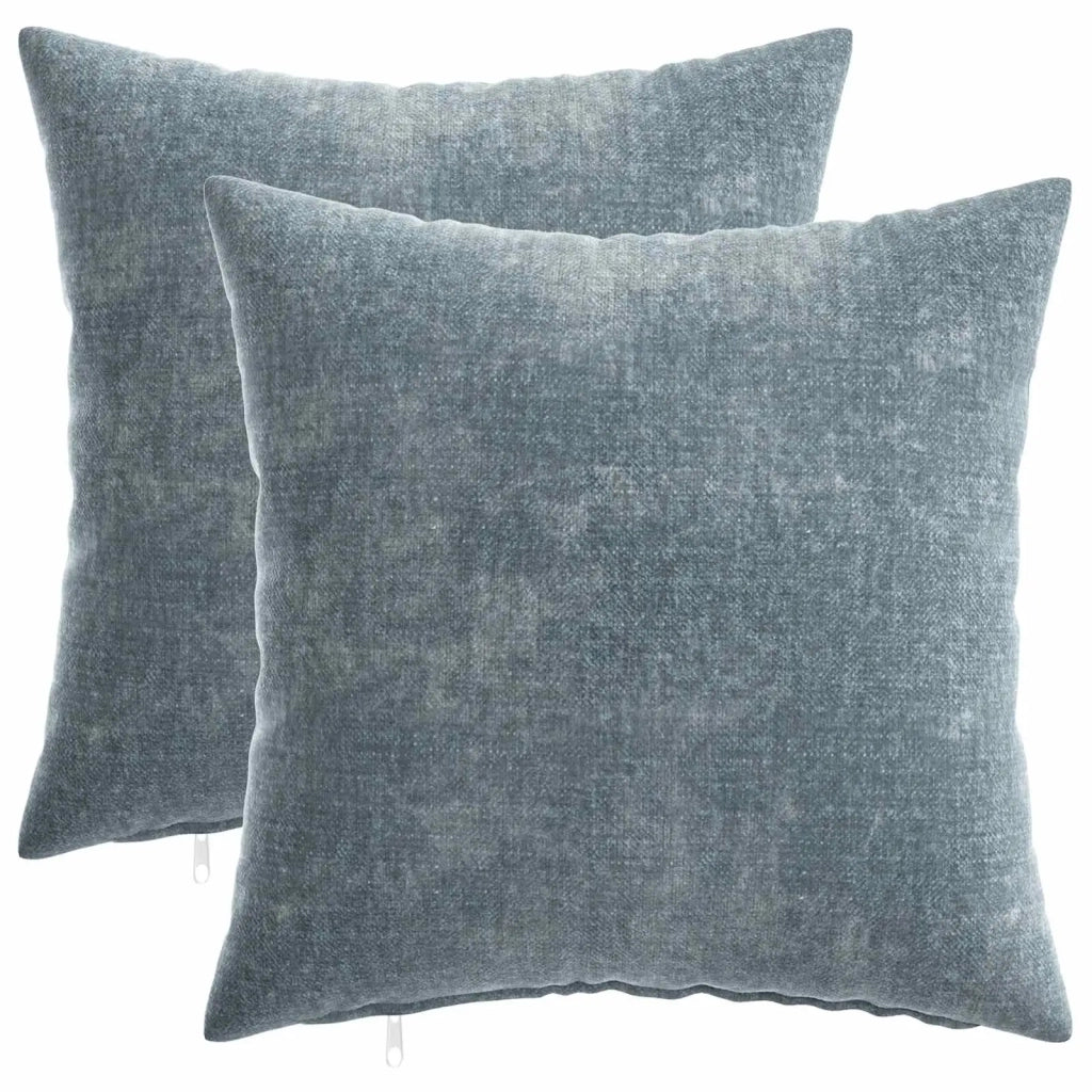 Federa 2 pz HEERLEN Azzurro 40 x 40 cm Tessuto Chenille 908506