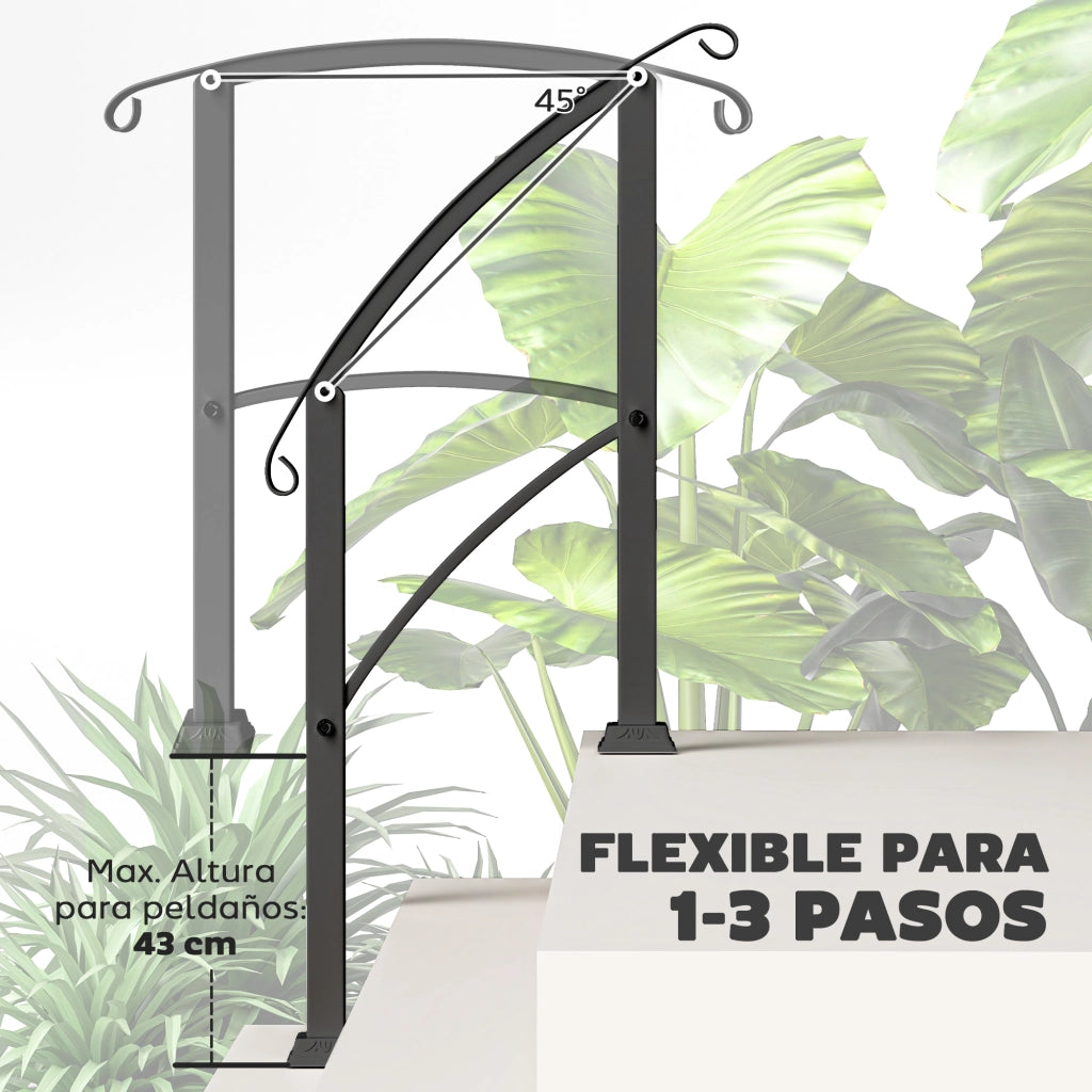 Ringhiera Scala Aggiustabile ¨C zephmum ¨C Nero 71 cm