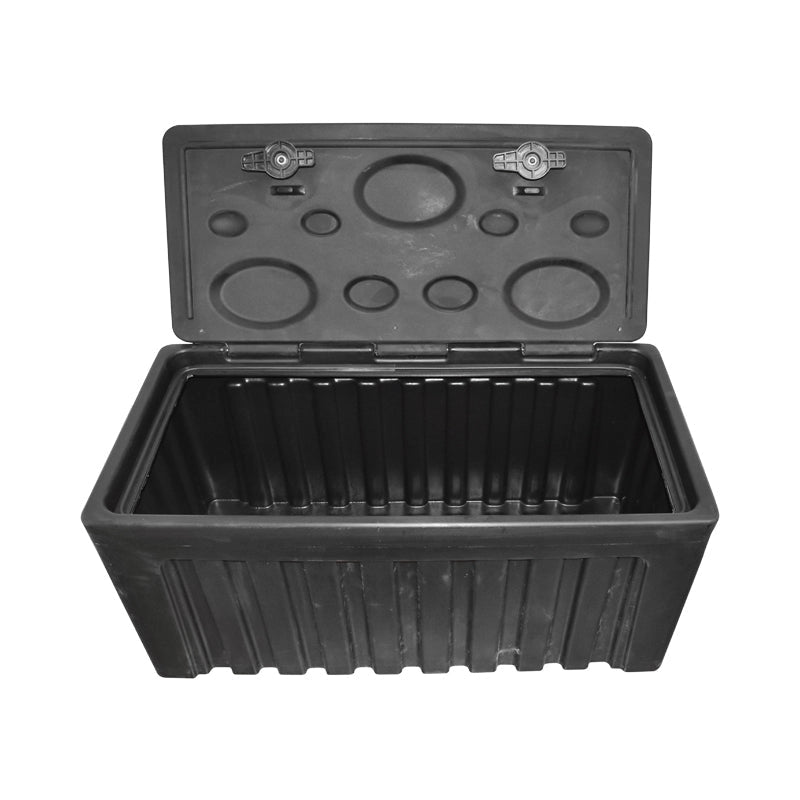 Cassetta per attrezzi senza supporto, in plastica nera 480x470x1000 mm
