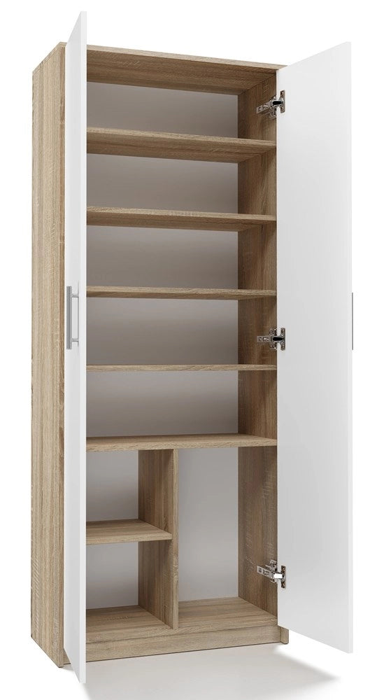 Scaffale OLIV 2d bianco sonoma libreria moderna