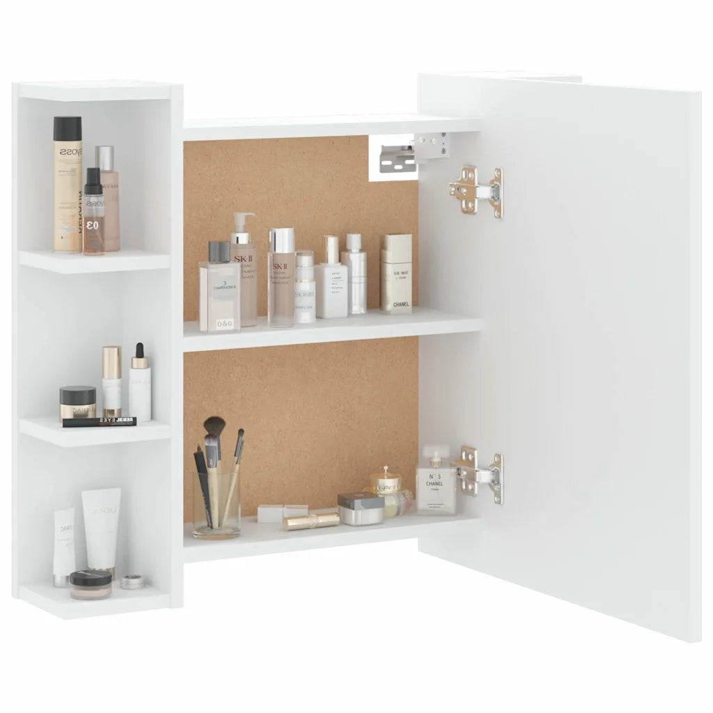 Mobile a Specchio con LED-Armadietto a Specchio Bianco 70x16,5x60 cm