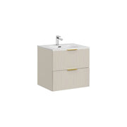 Set da bagno NOXERA 60 cm – Marrone congo – Lavabo incassato