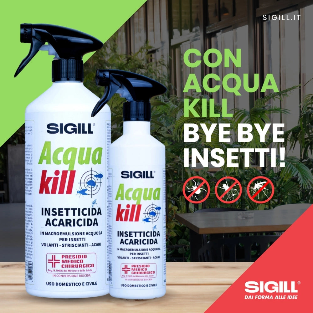 Insetticida acaricida acqua kill contro insetti striscianti volanti acari 750 ml