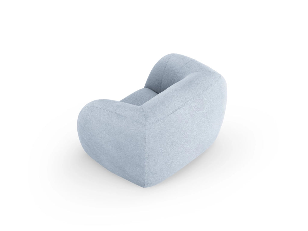 Cosmopolitan Design - Poltrona "Essen" in bouclé azzurro 