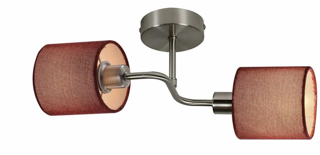 Applique Candellux SAX 22-70678 2xE14 argento/rosso