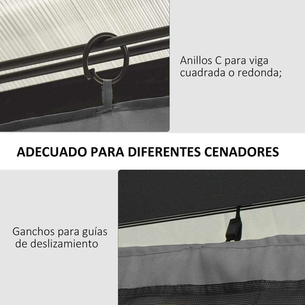 Pareti Pergola 4 Pz ¨C Minimal ¨C Grigio 302x205 cm