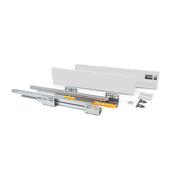 Cassetto esterno Concept 30kg, altezza 105mm, profondità 450mm, Acciaio, Verniciato bianco