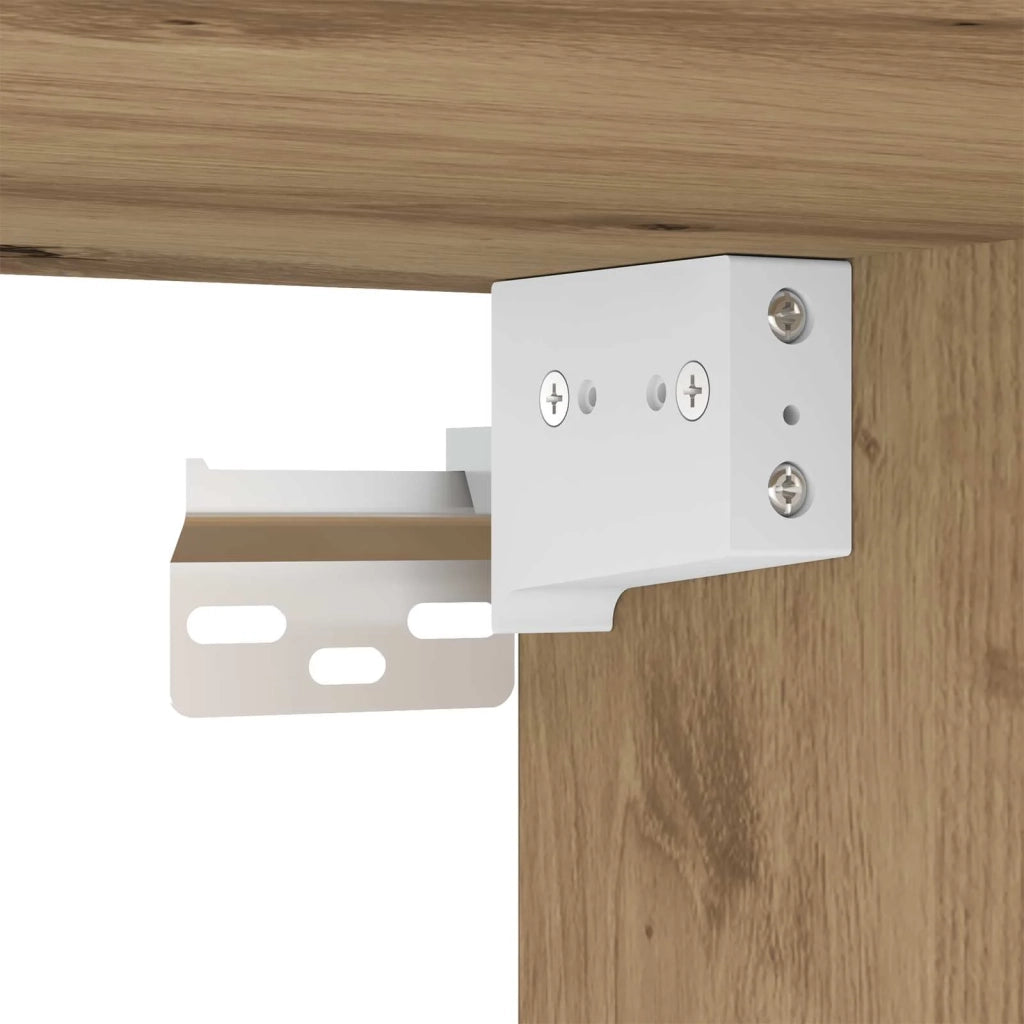 Set di mobili per il Bagno | Armadio da bagno 2 pz Rovere Artigiano e Bianco