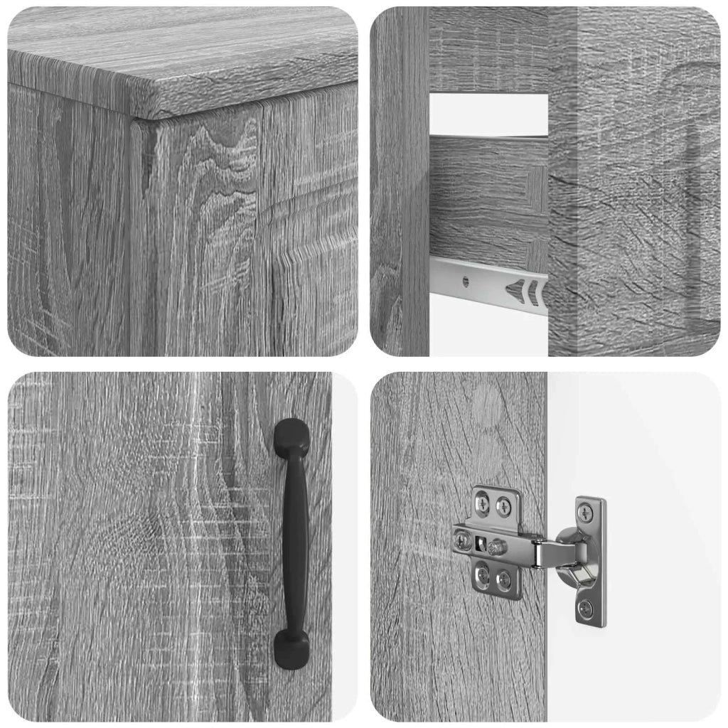 Set di Armadi da Bagno da 2 Pezzi UTRECHT Sonoma grigio 3418059