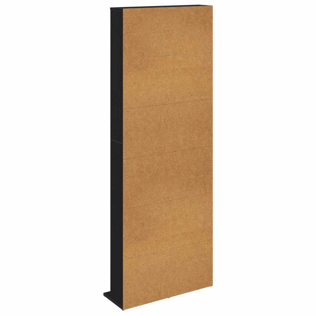 Mobile per CD Rovere Nero 65 x 23,5 x 175 cm 8012659
