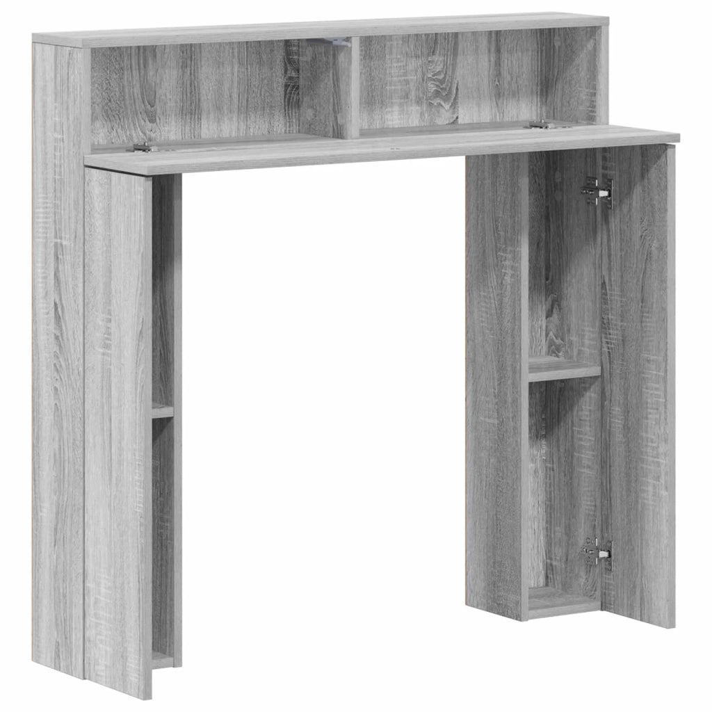 Cornice per camino Sonoma grigio 102 x 18 x 100,5 cm 8006603