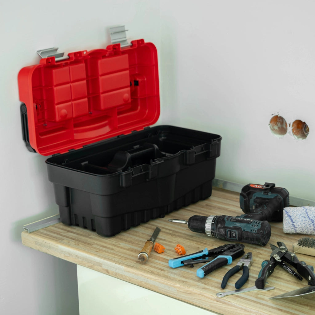 Cassetta degli attrezzi KADAX, sistema di organizzazione utensili professionale per officina.