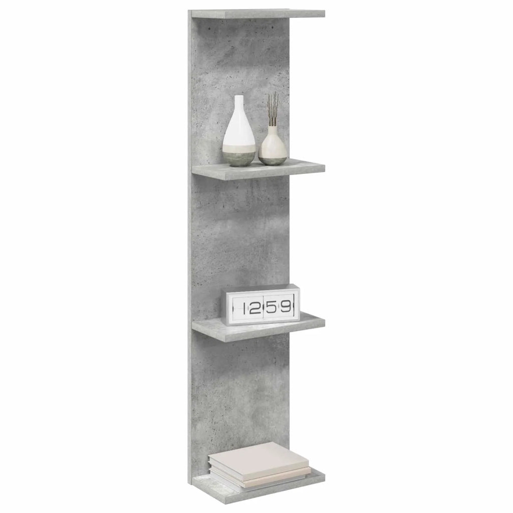 Scaffale da parete Grigio Cemento 25 x 15 x 100 cm 8012386
