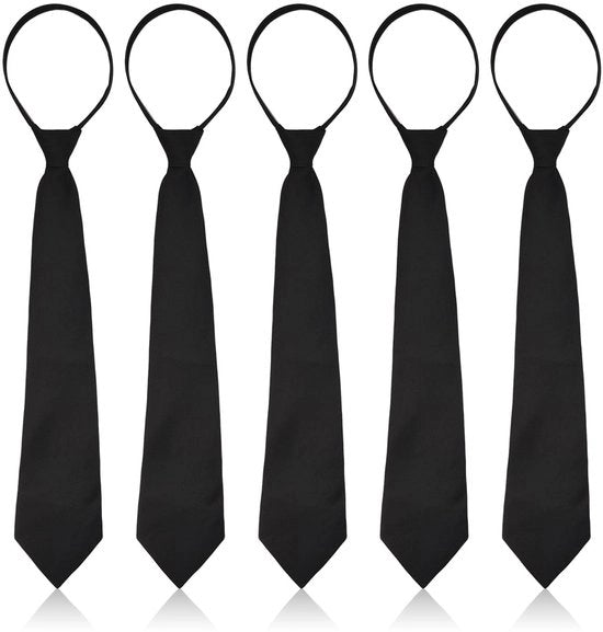 Accessori formali 5 pezzi - Cravatte pre-assemblate - Design classico a razzo - Accessori eleganti e semplici - Cravatte regolabili - 5 pezzi