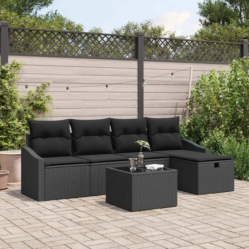 Set di divani con cuscino 6 pcs polyrattan