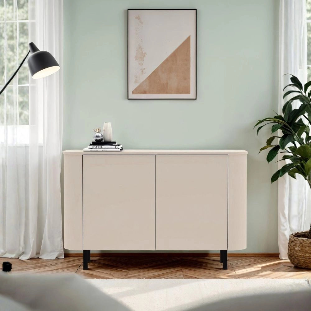 Madia Marini con 2 ante 130x43x85 H cm colore cashmere