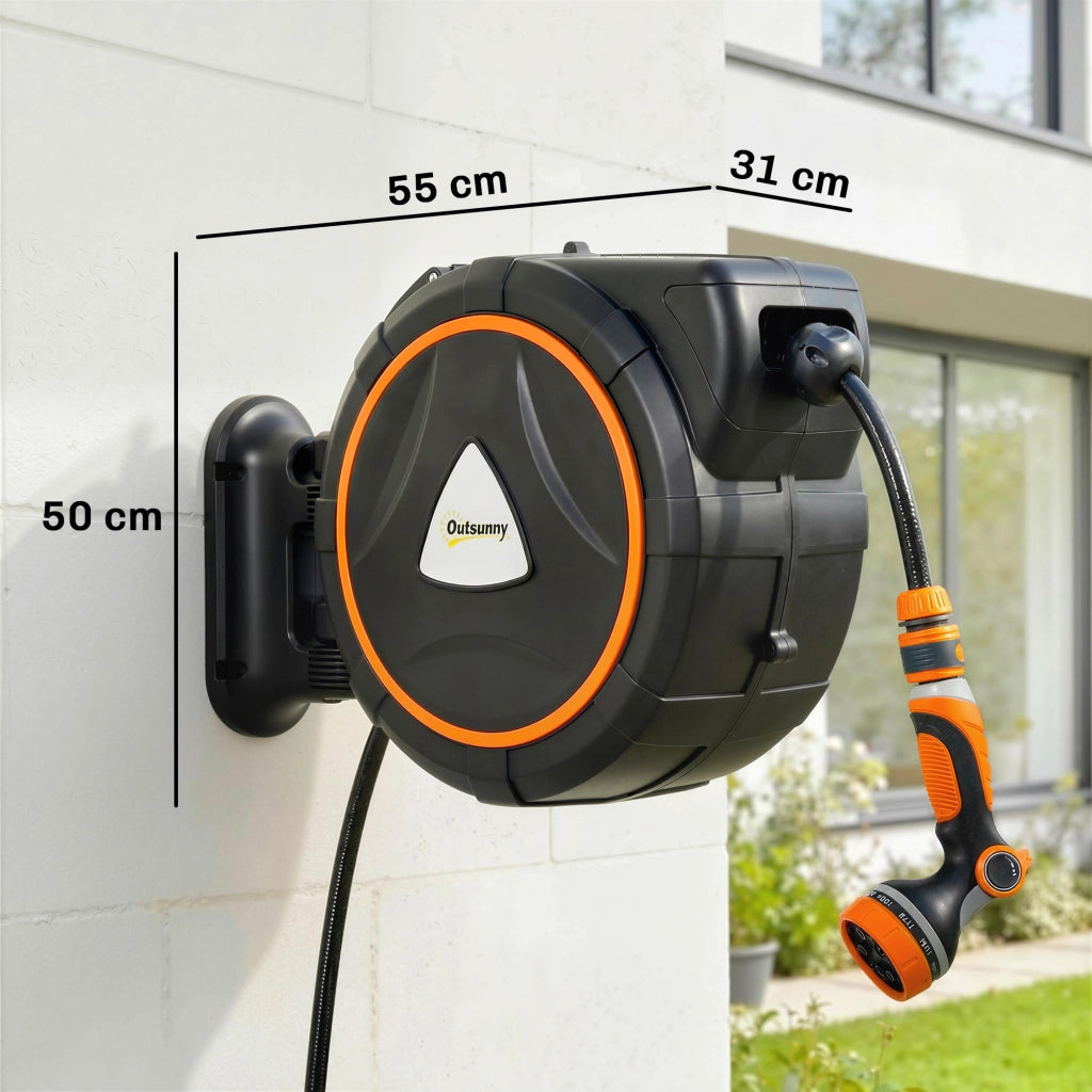 Avvolgitubo Automatico Retrattile 23+2m ¨C Xylo ¨C 12 Modi Spruzzo Arancione