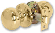 Set di maniglie lucidate in rame per porte in legno